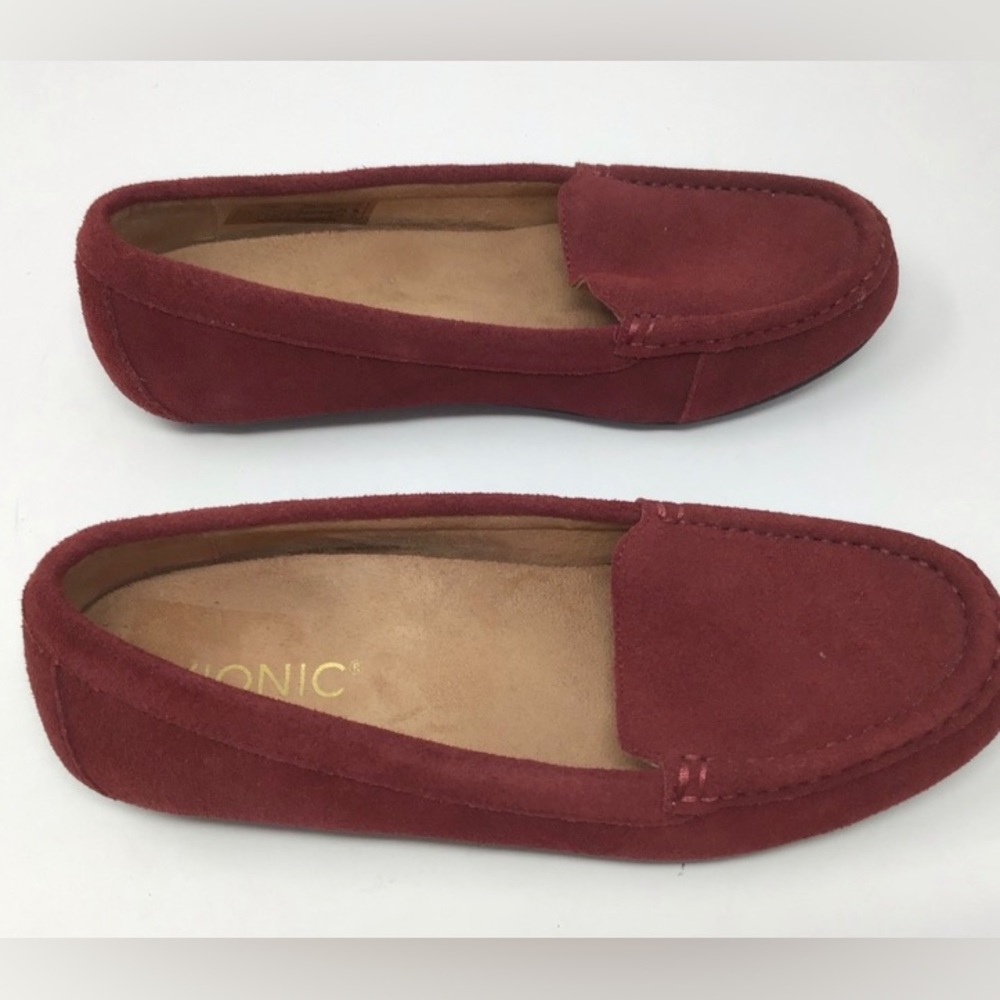 Vionic Red Debbie Suede Loafers